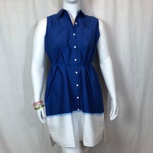 REED Sleeveless Shirt Dress